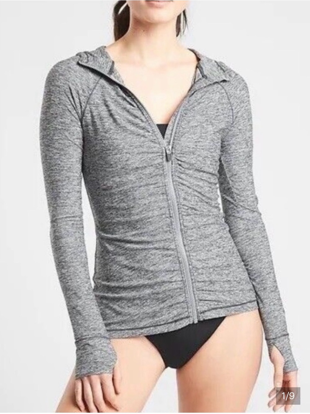 Athleta Pacifica Crosscurrent Jacket in Heather Gray Sz L